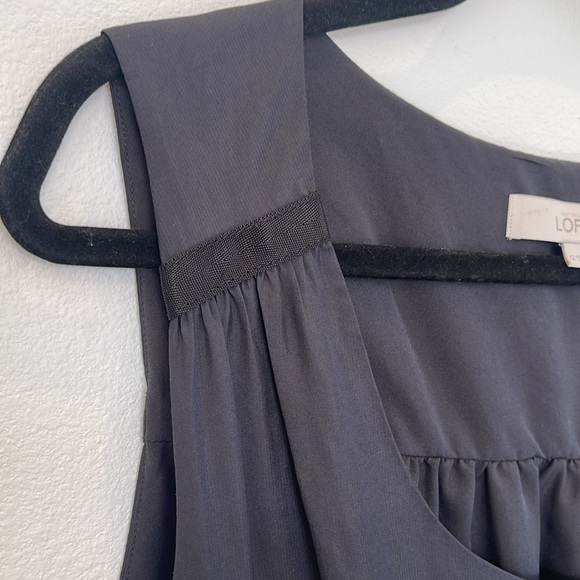 Ann Taylor LOFT Dark Gray Sleeveless A-Line Dress With Zipper Pockets Size 12 - Picture 7 of 10